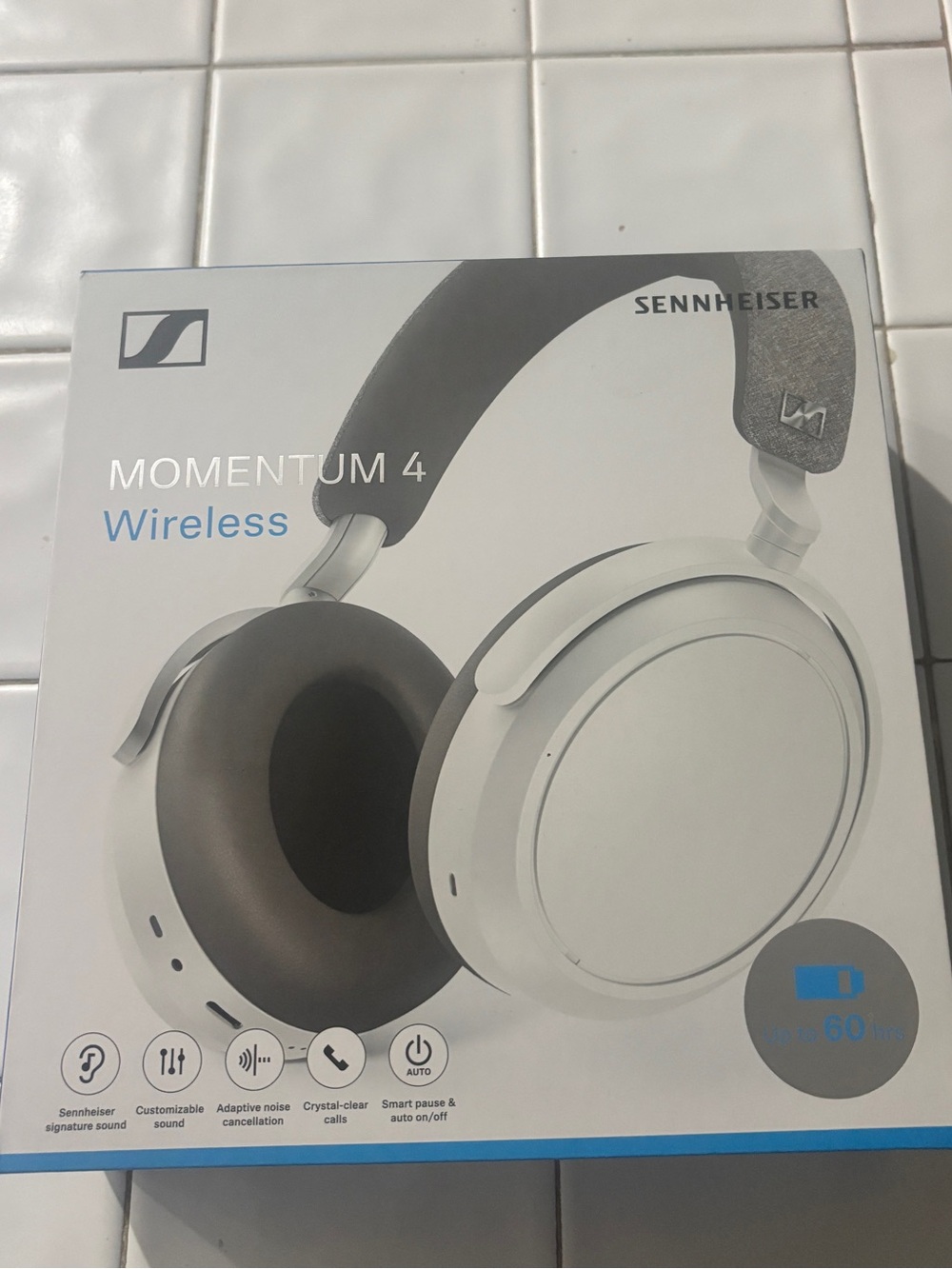 Sennheiser Momentum 4 Wireless Headphones — White and Gray